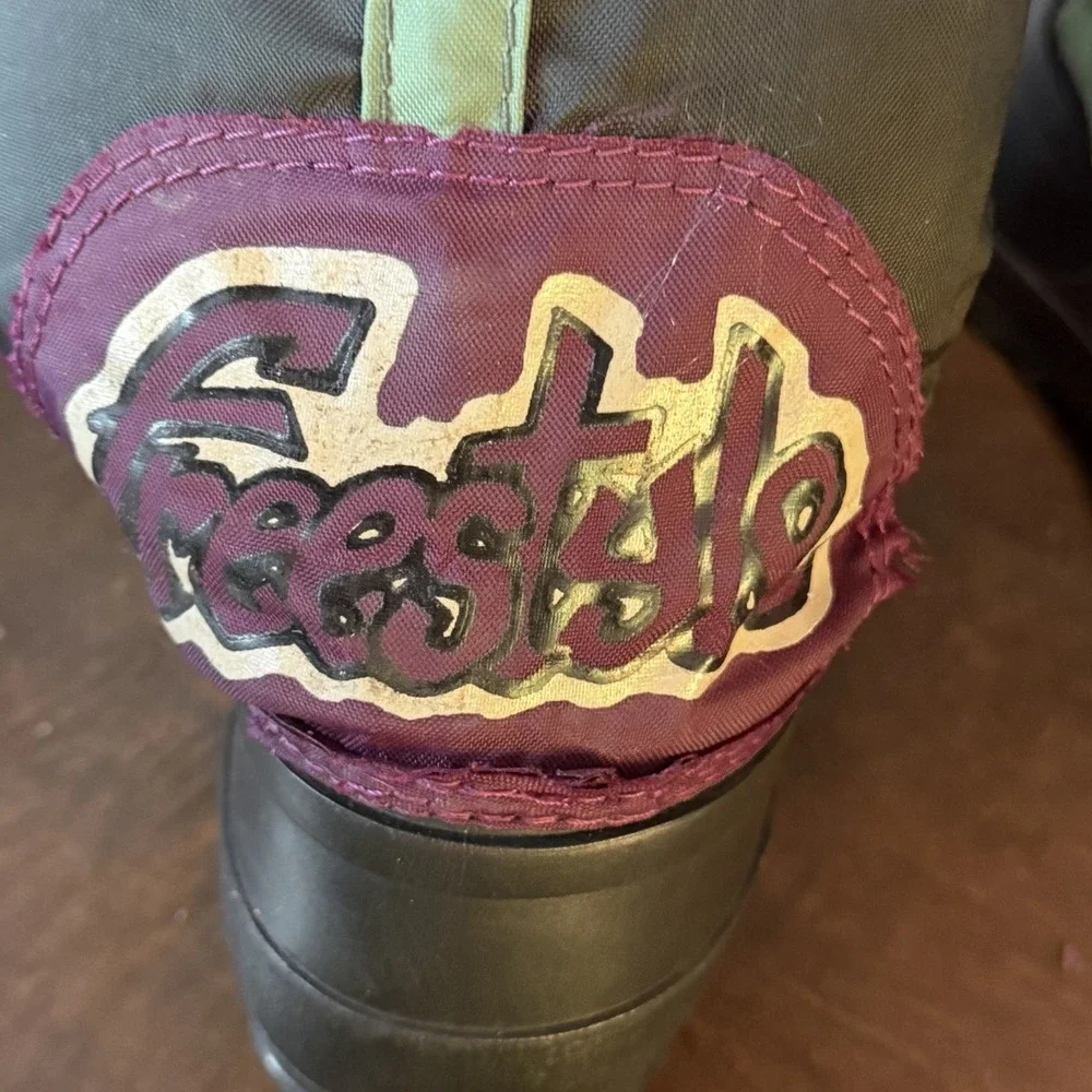 Sorel Kaufman Youth Size 3 Nylon Boots Black Snow Rain Cold Made In Canada